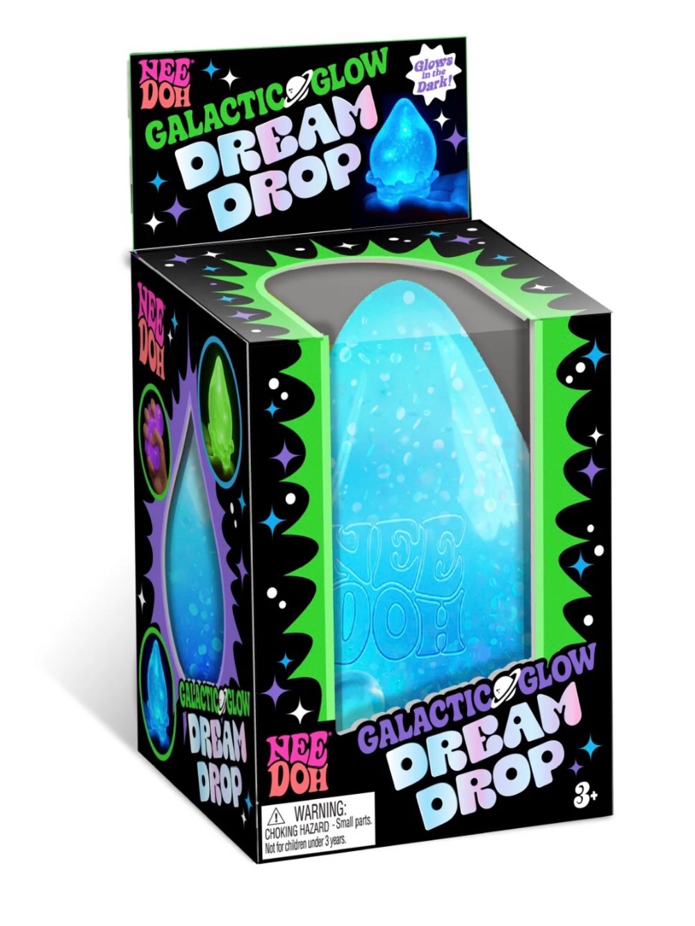 NeeDoh Galactic Glow Dream Drop - Blue Glow Sensory Toy